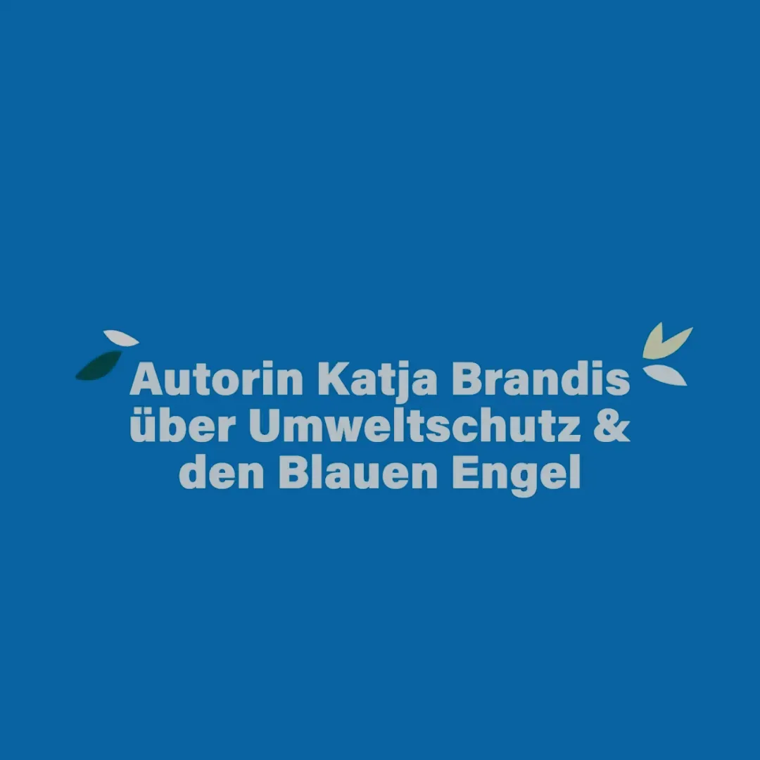 Auftakt des Interviews mit der Jugendbuchautorin Katja Brandis über Umweltschutz und den Blauen Engel.