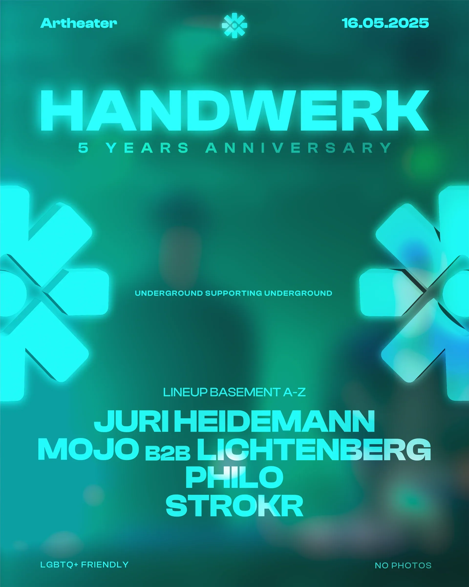 5 Years Anniversary, Plakat in Türkis