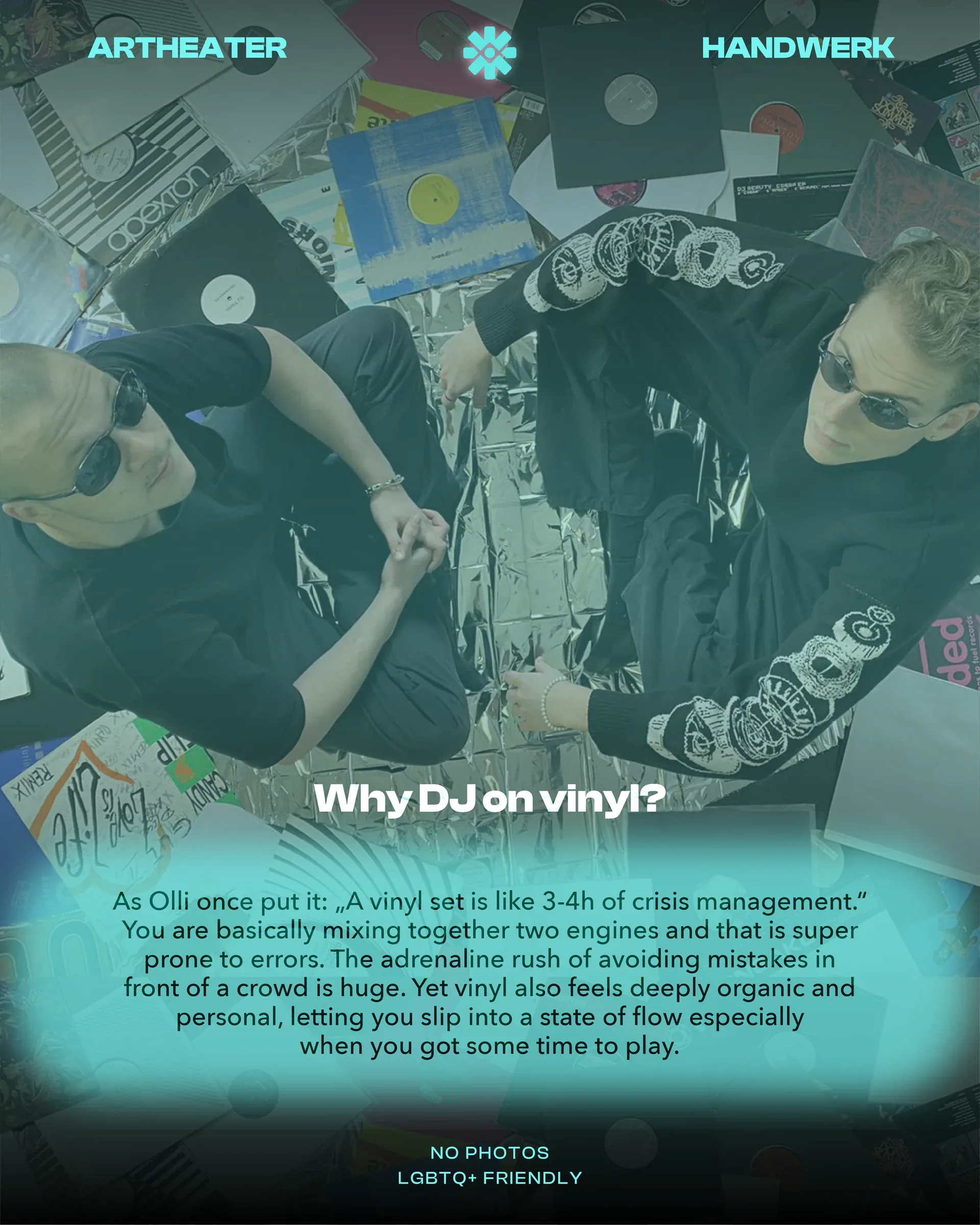 Why DJ on vinyl, Beitrag für die sozialen Medien