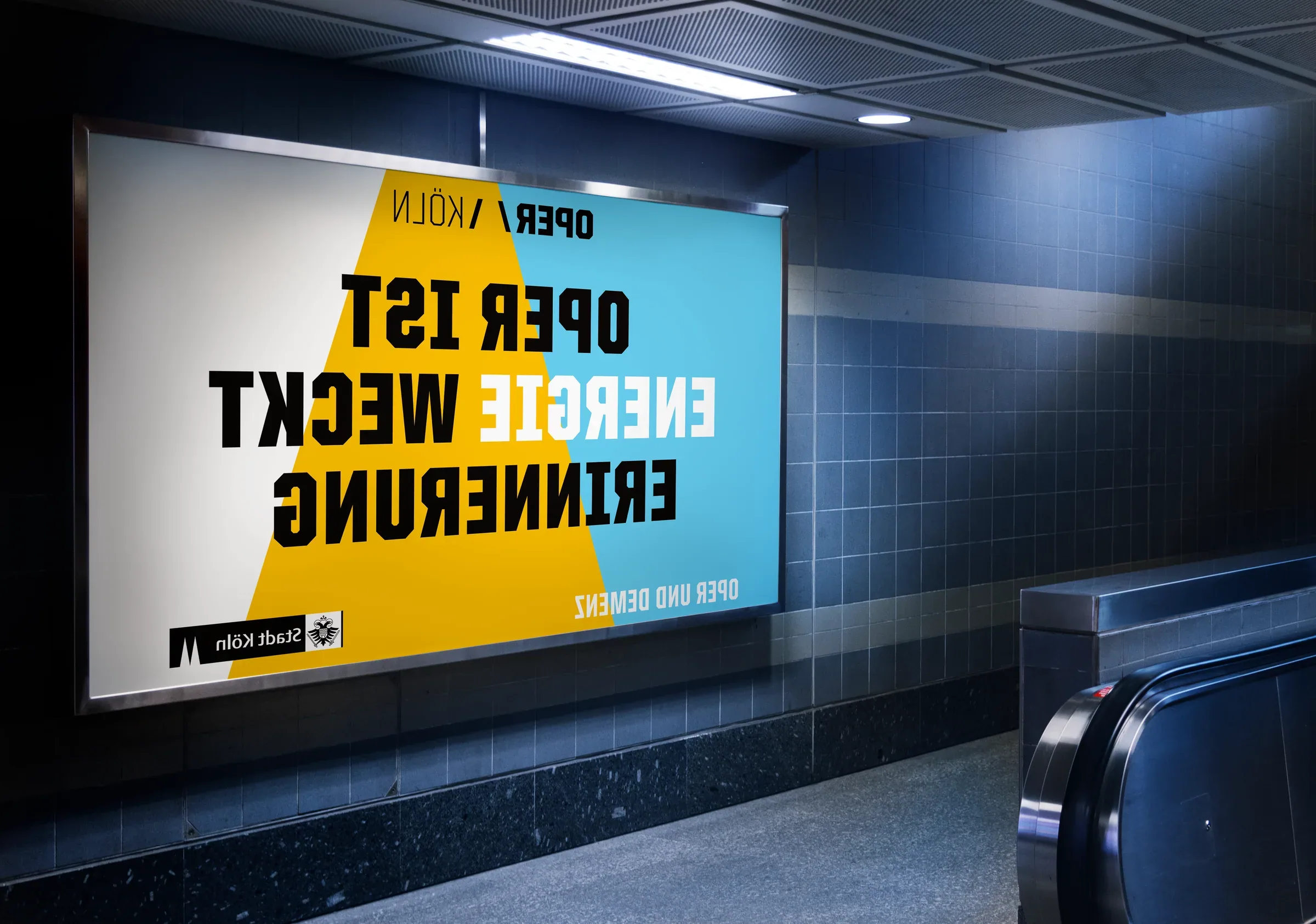 Plakat in der U-Bahn