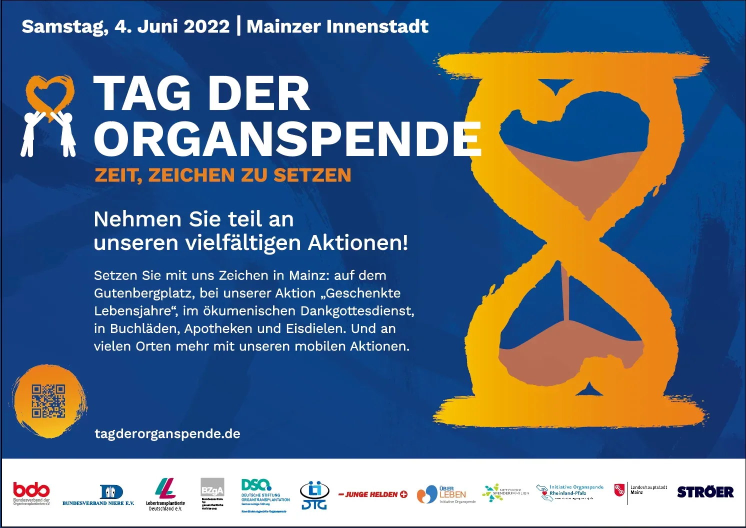 Großflächenplakat im Querformat mit Programmhinweis und der Logoleiste aller Veranstalter.