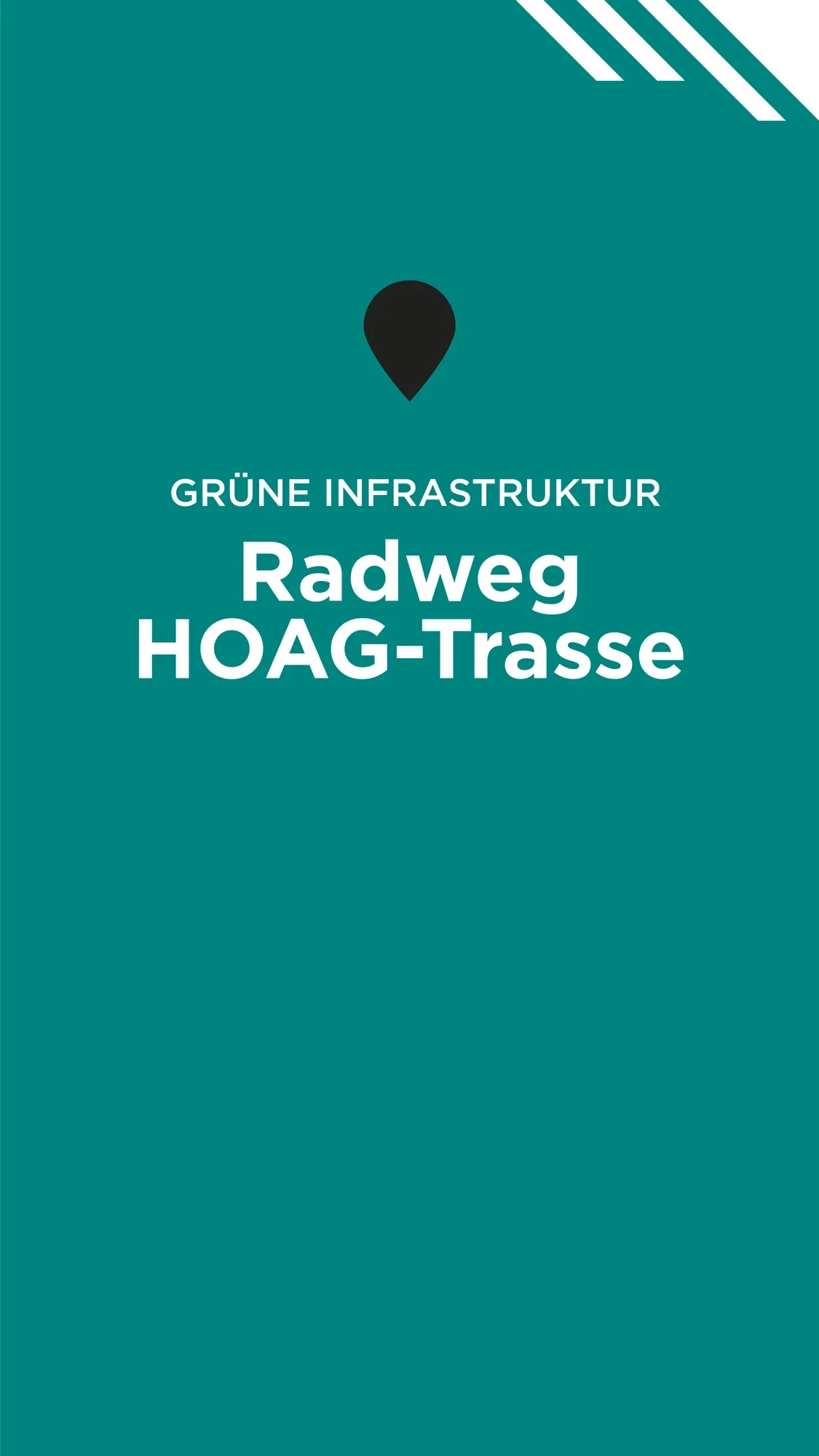 Auftaktbild der Instagram-Story zum Radweg HOAG-Trasse im Storyformat 9:16.