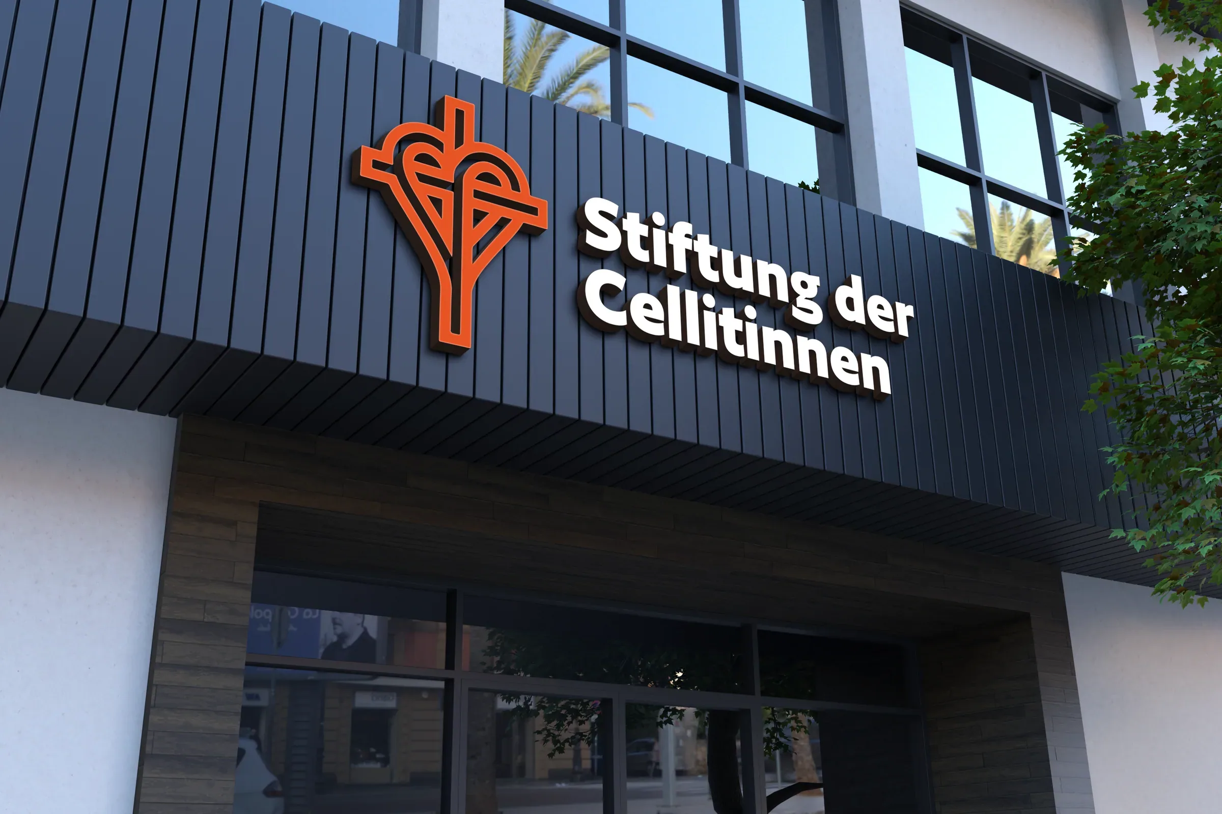 Schriftzug an der Fassade